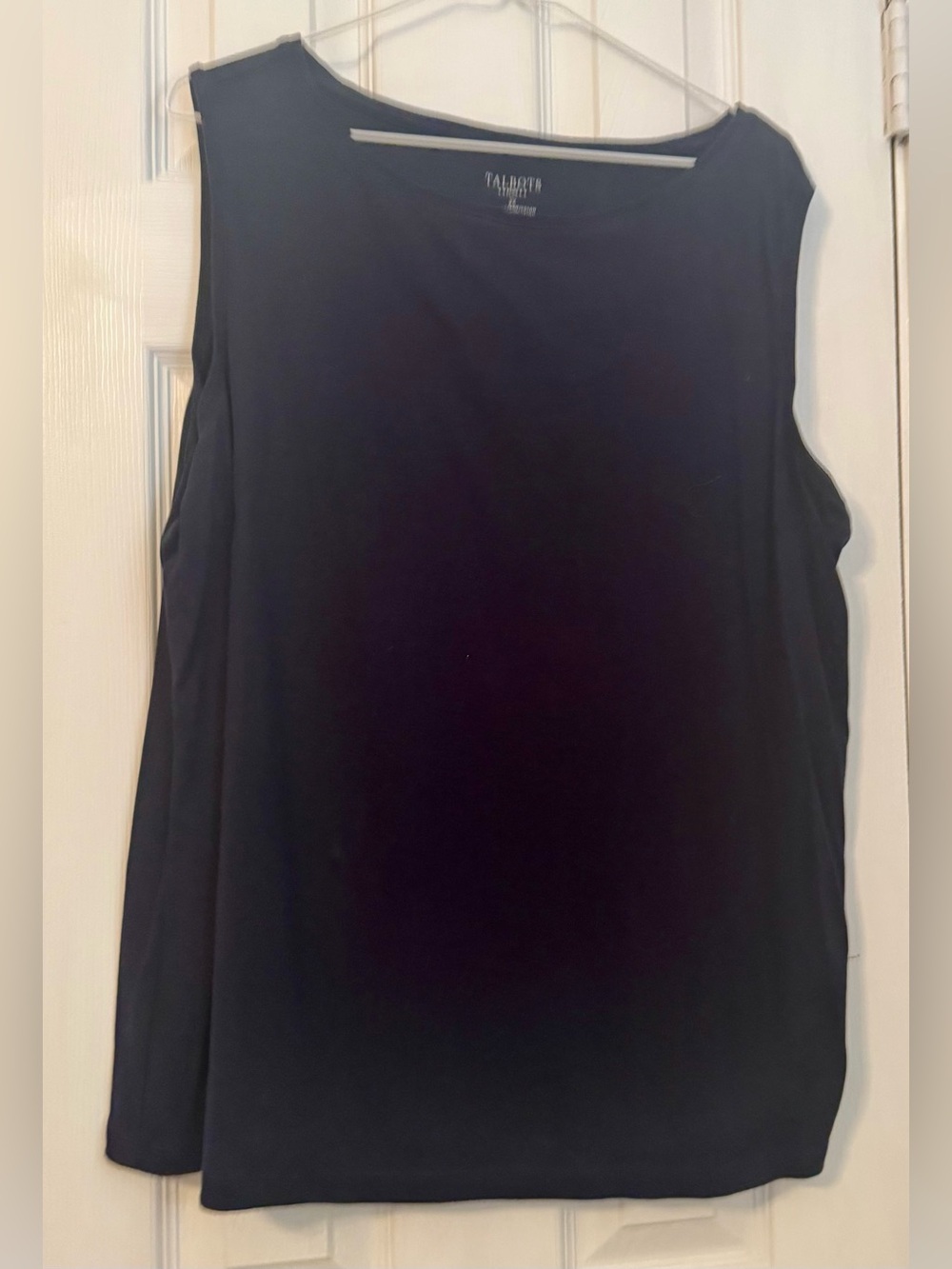 Talbots Navy Blue Sleeveless Boatneck Shell Tank 2X